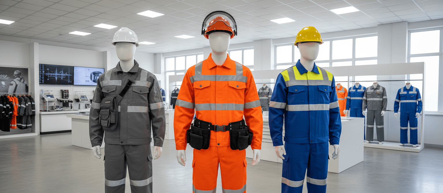 Industrial workshop uniforms and safety workwear
